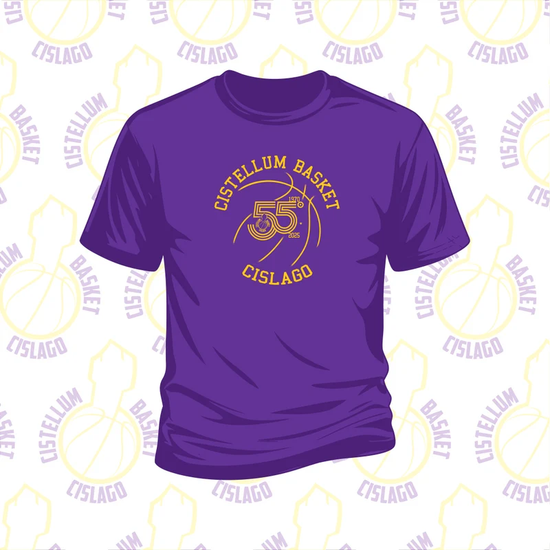 CISLAGO BASKET t-shirt 55° VIOLA maniche corte bimbo