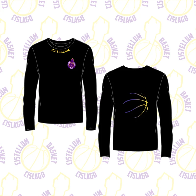 CISLAGO BASKET T-shirt NERA maniche lunghe
