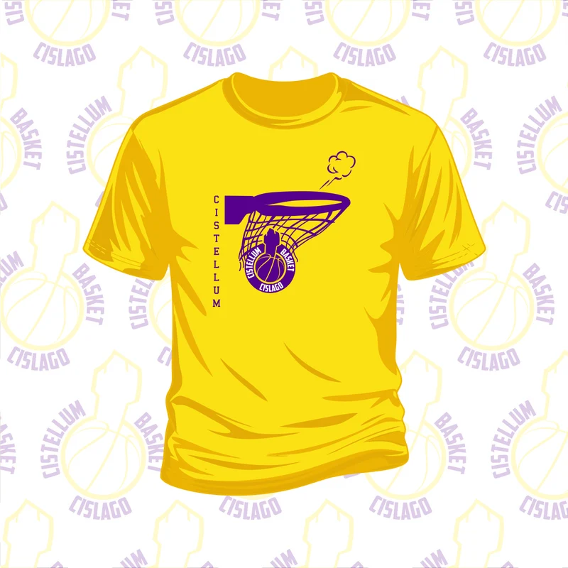 CISLAGO BASKET t-shirt GIALLA allenamento
