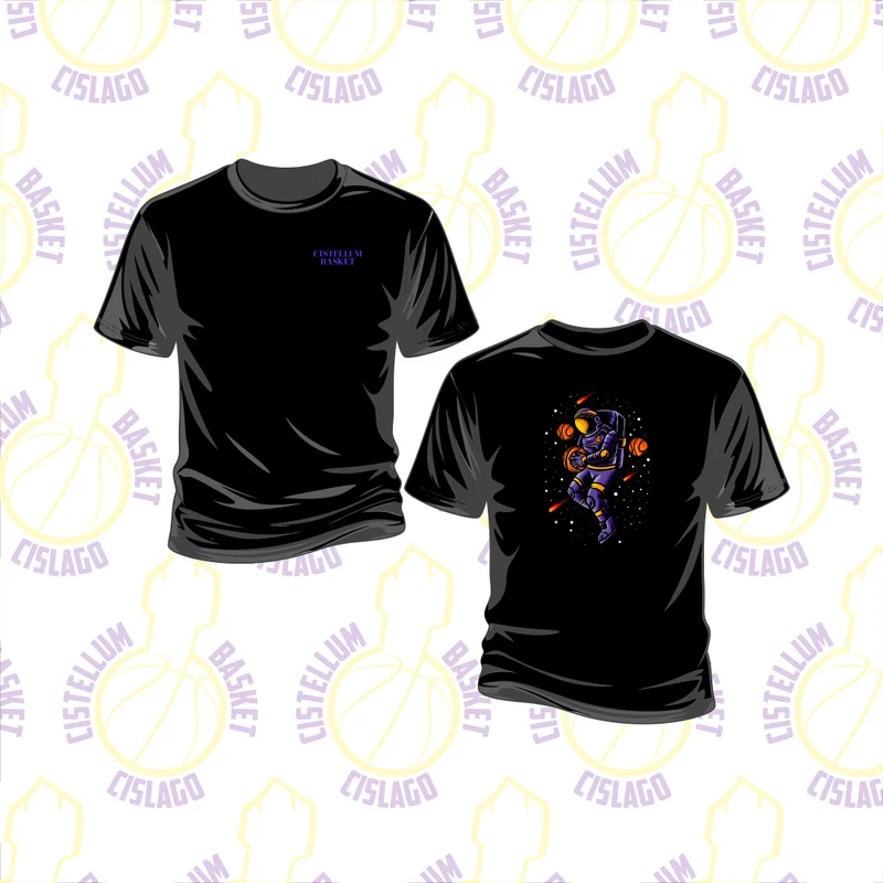 CISLAGO BASKET t-shirt Space NERA maniche corte