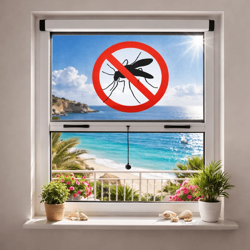 Zanzariera a Rullo Bianca per Finestra – Stop a Zanzare e Insetti in Casa