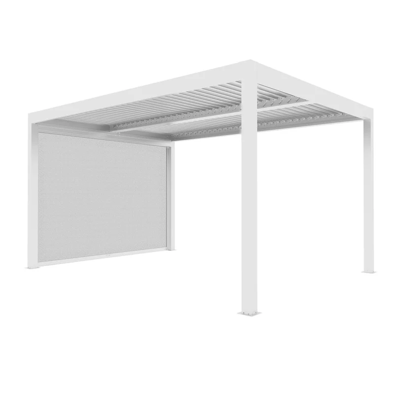 Tenda laterale bianca per pergola bioclimatica Gaia Xone