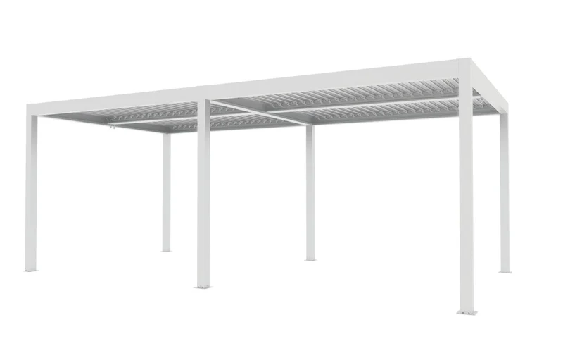 Pergola bioclimatica autoportante in alluminio bianco Gaia Xone