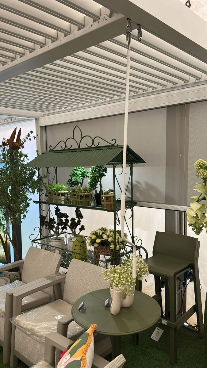 Pergola bioclimatica autoportante in alluminio bianco Gaia Xone