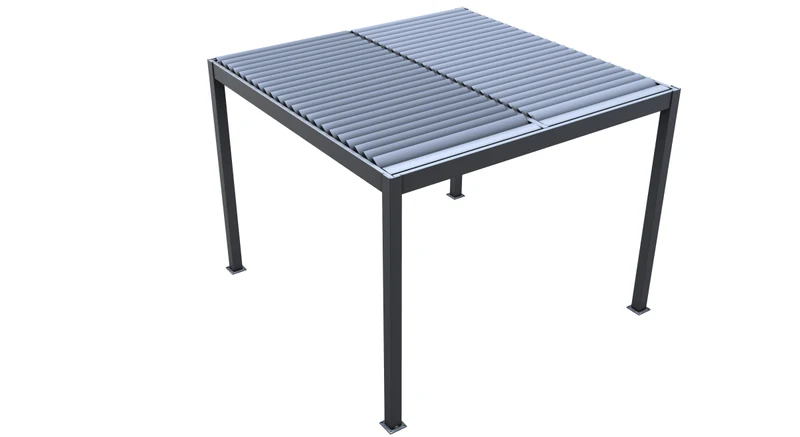 Pergola bioclimatica autoportante in alluminio antracite Gaia Xone