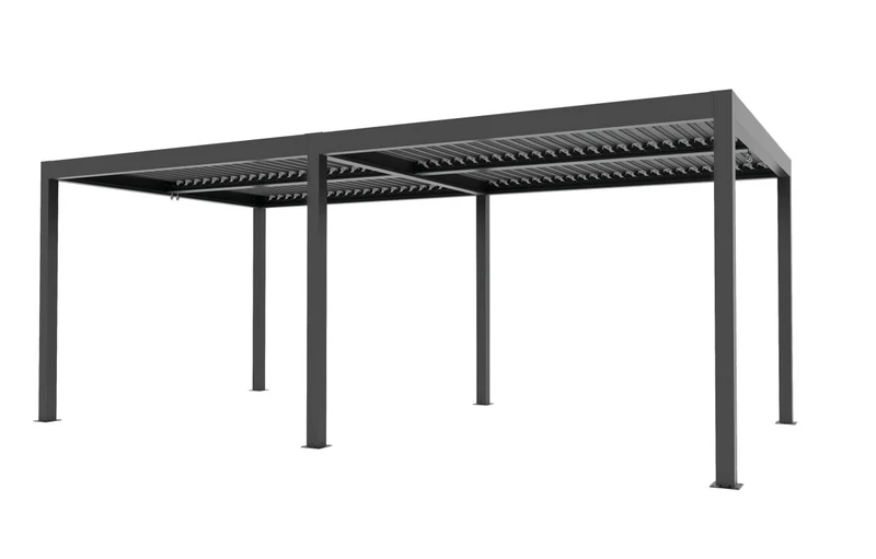 Pergola bioclimatica autoportante in alluminio antracite Gaia Xone