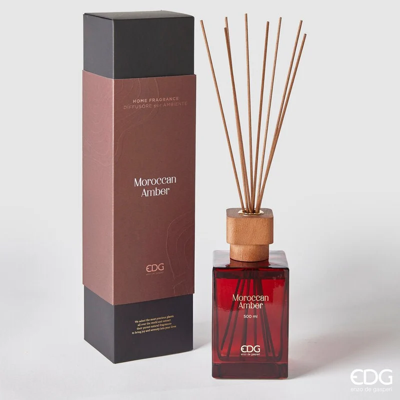 Diffusore di essenza con tappo in legno e bacchette | EDG