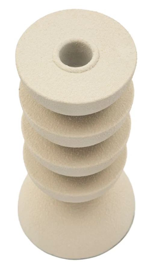 Porta Candele Dune Pix Ø10x21 cm in Ferro Crema