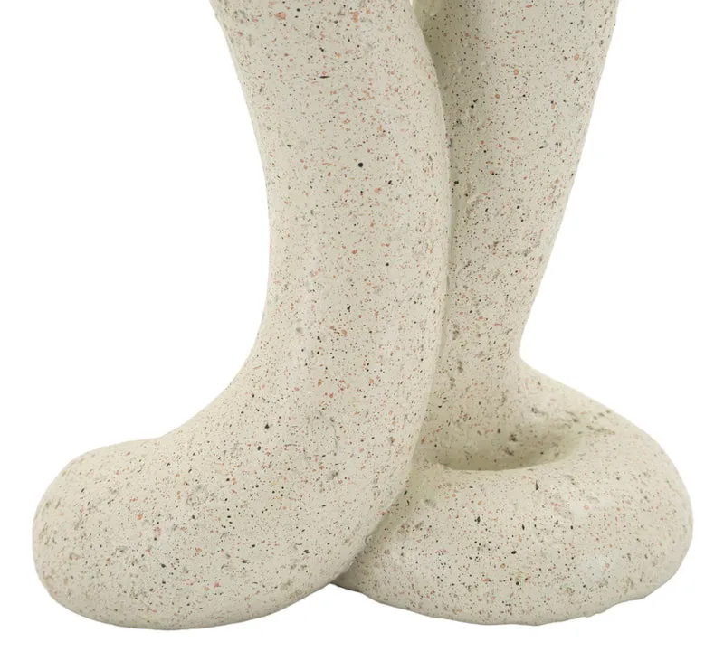 Porta Candele Stons 10x6,5x17,5 cm in Resina Crema