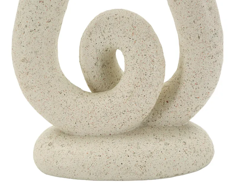 Porta Candele Stons 12x7x20 cm in Resina Crema