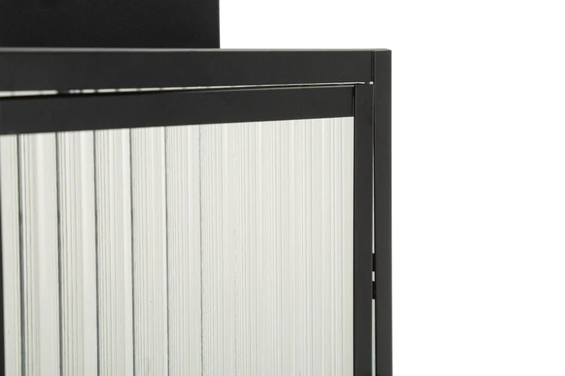Lanterna Simply 15,5x15,5x28,5 cm in Metallo e Vetro Nero