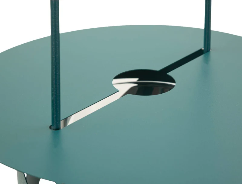 Lanterna Saturno Ottanio Twist Ø23x43 cm in Metallo e Vetro Verde acqua
