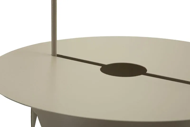 Lanterna Saturno Tortora Twist Ø23x43 cm in Metallo e Vetro Grigio tortora