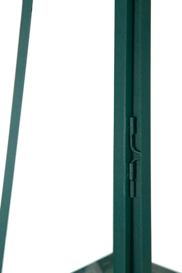 Lanterne Grent Set 2 Pz Ø25x57 cm - Ø20x45 cm in Ferro e Vetro Verde e Oro