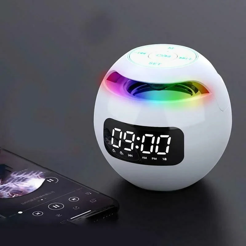 Smart Bluetooth alarm clock with LED light display