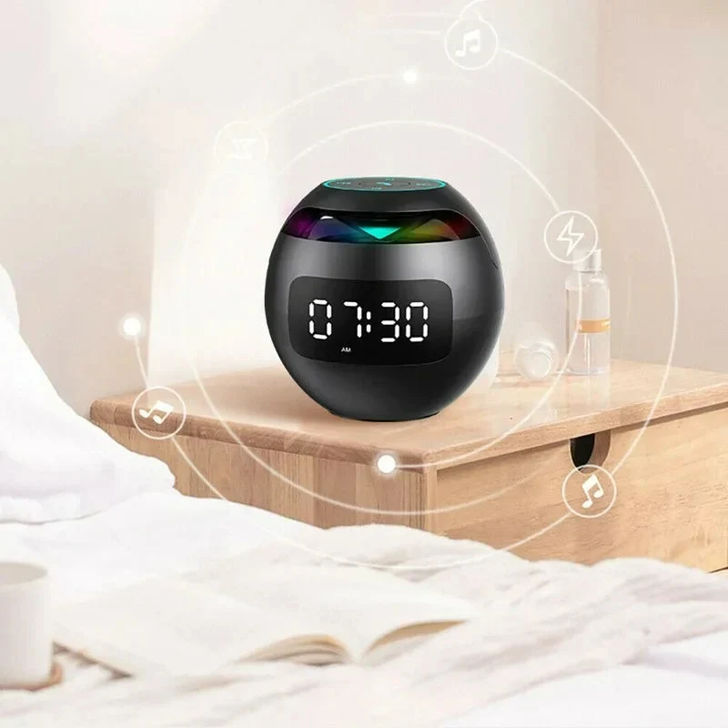 Smart Bluetooth alarm clock with LED light display