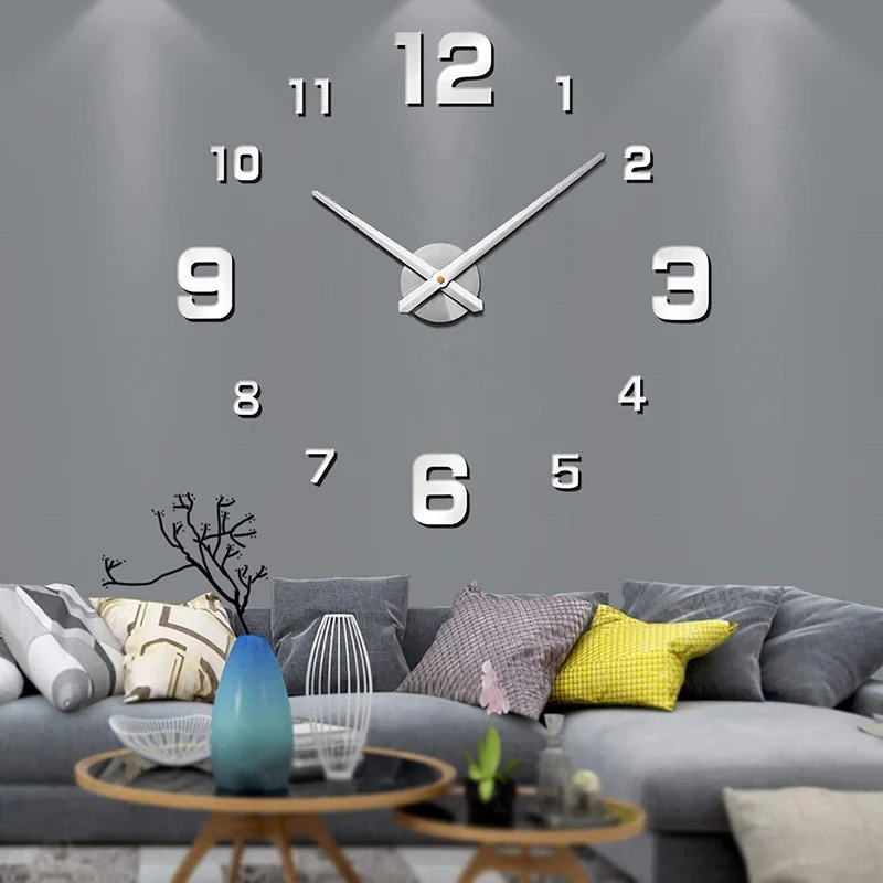 Elegant wall clock with artistic accent