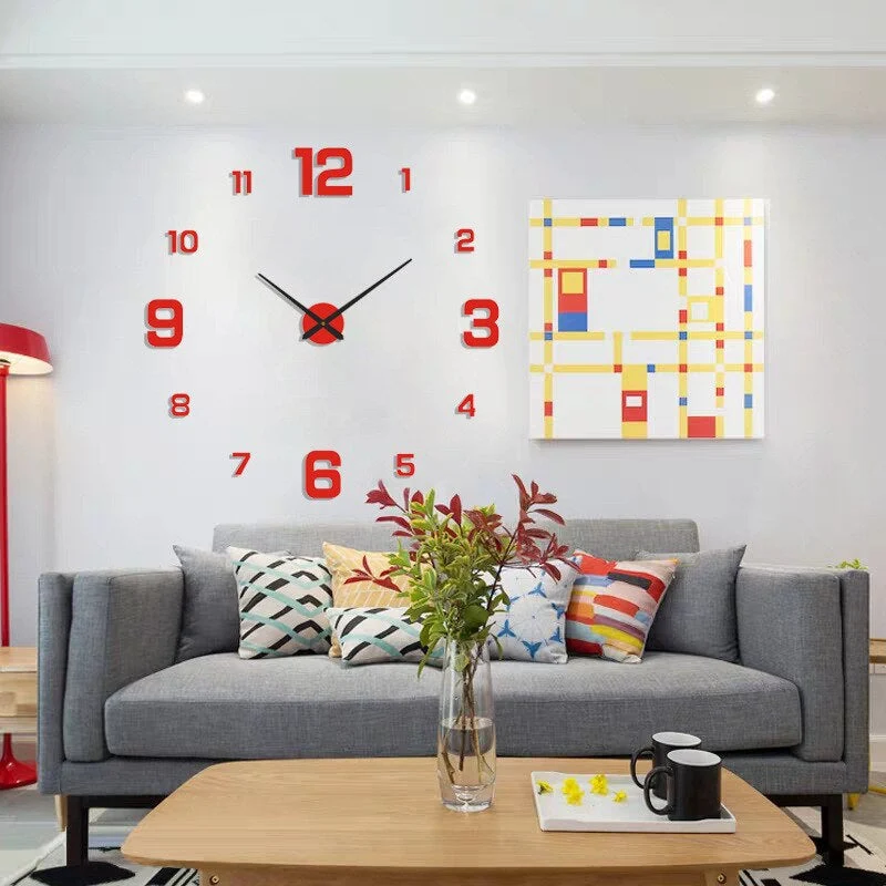 Elegant wall clock with artistic accent