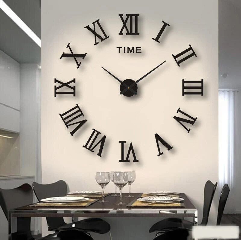 Elegant wall clock with artistic accent
