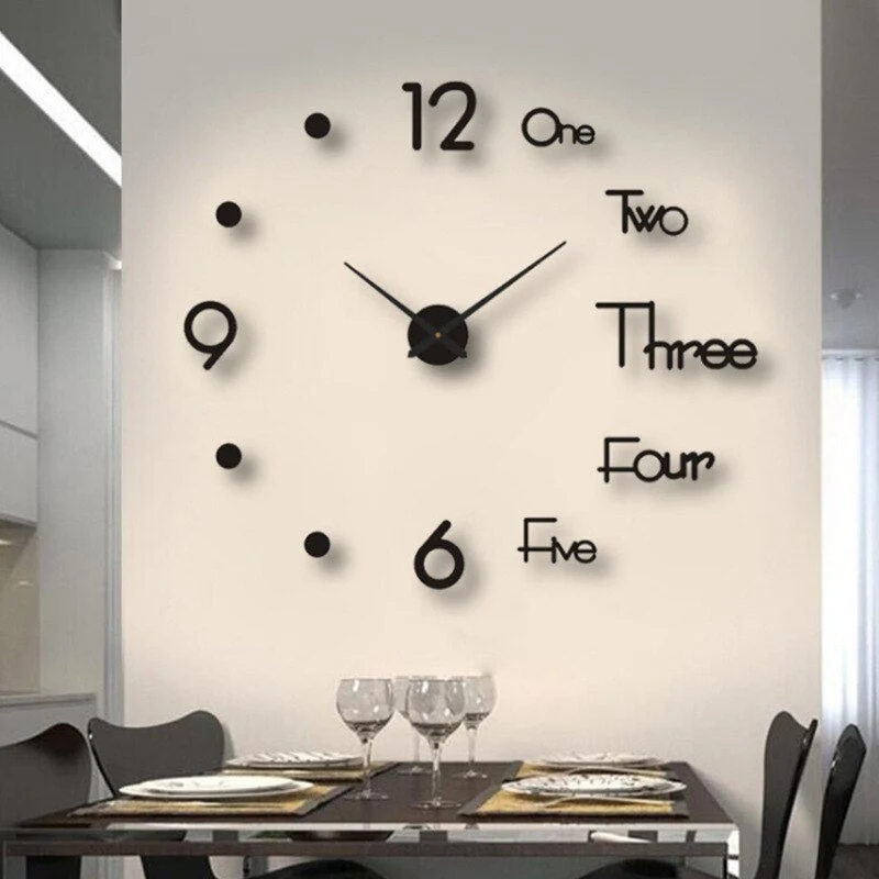 Elegant wall clock with artistic accent