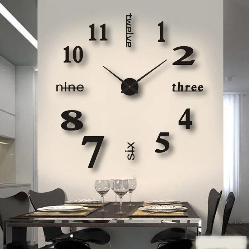 Elegant wall clock with artistic accent