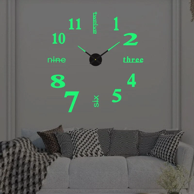 Elegant wall clock with artistic accent