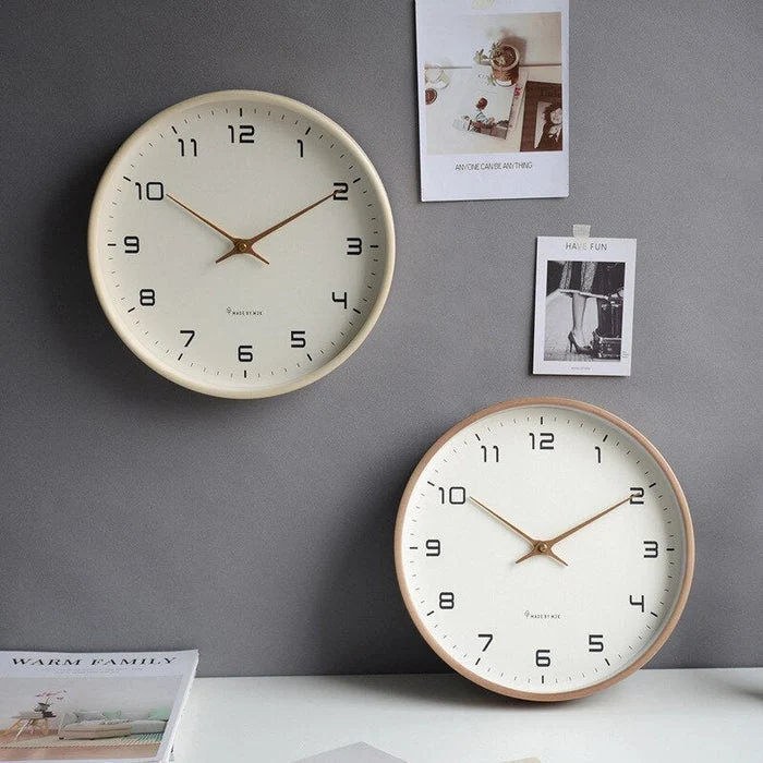 Modern wooden wall clock – Nordic minimalism for your interior