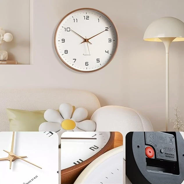 Modern wooden wall clock – Nordic minimalism for your interior