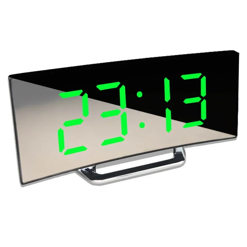 Elegant Curved LED Digital Clock