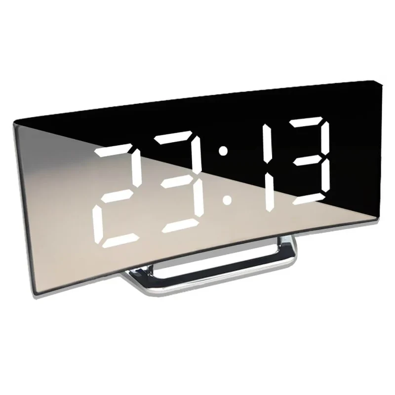 Elegant Curved LED Digital Clock