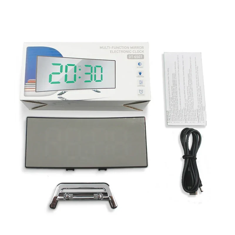 Elegant Curved LED Digital Clock