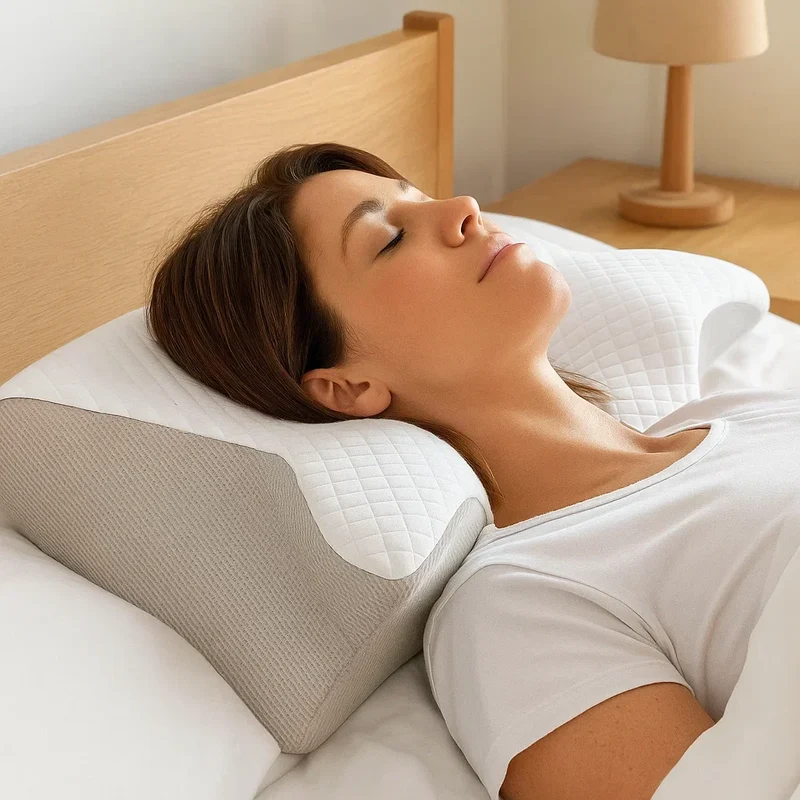 Comfortable pillow for a healthy head sleep