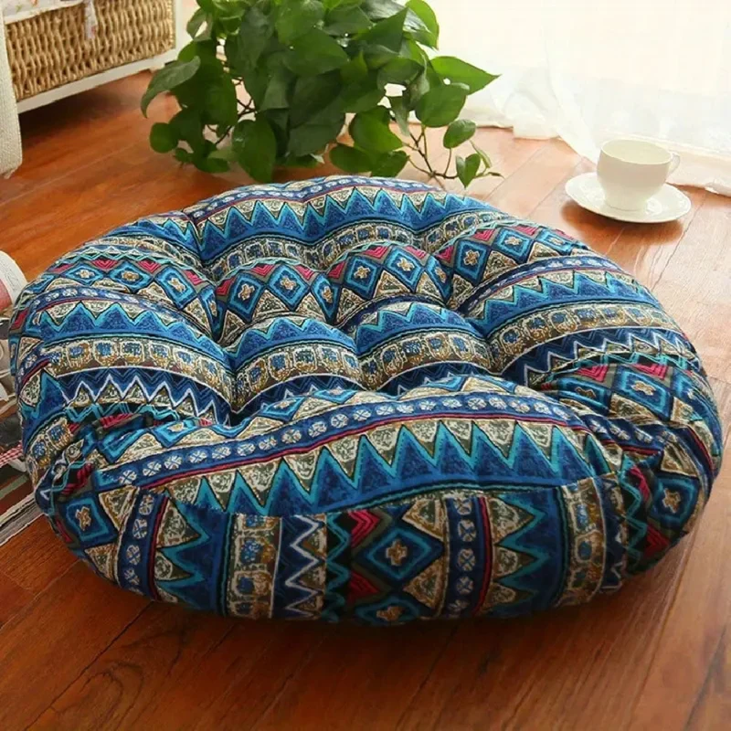 Cozy round Boho pillow – versatile seat for meditation and yoga