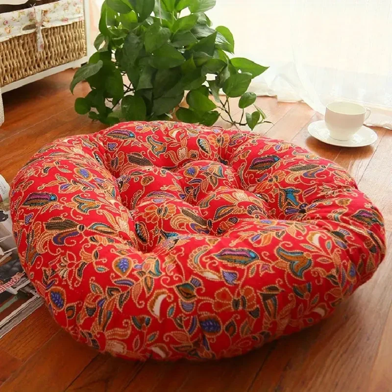 Cozy round Boho pillow – versatile seat for meditation and yoga
