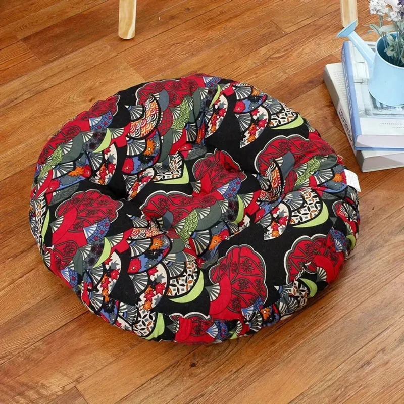 Cozy round Boho pillow – versatile seat for meditation and yoga