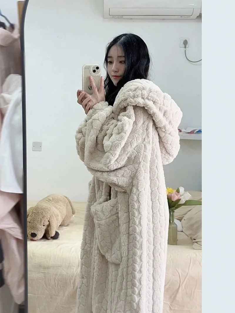Stylish Hooded Robe for Relaxing at Home
