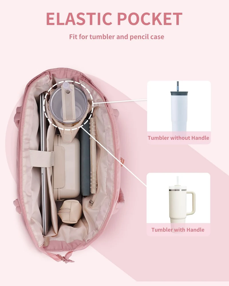 Elegant Everyday Tote Bag with Cup Holder and Secure Laptop Compartment