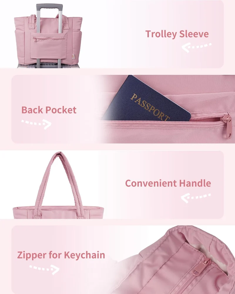 Elegant Everyday Tote Bag with Cup Holder and Secure Laptop Compartment