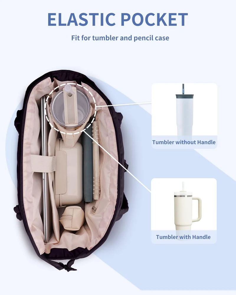 Elegant Everyday Tote Bag with Cup Holder and Secure Laptop Compartment