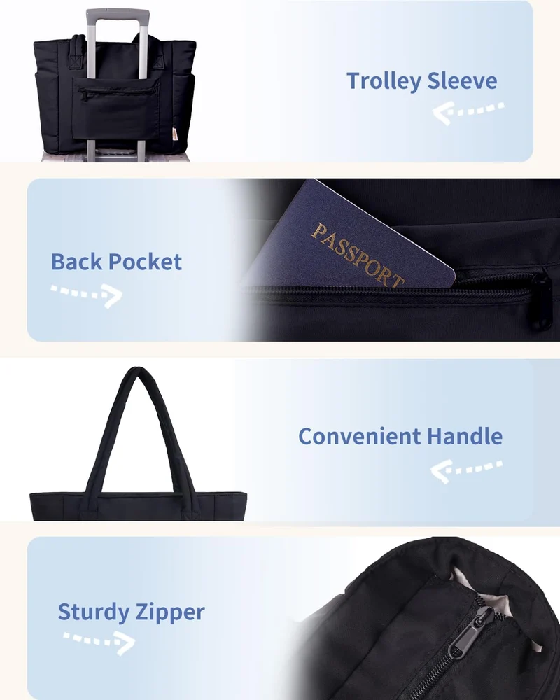 Elegant Everyday Tote Bag with Cup Holder and Secure Laptop Compartment
