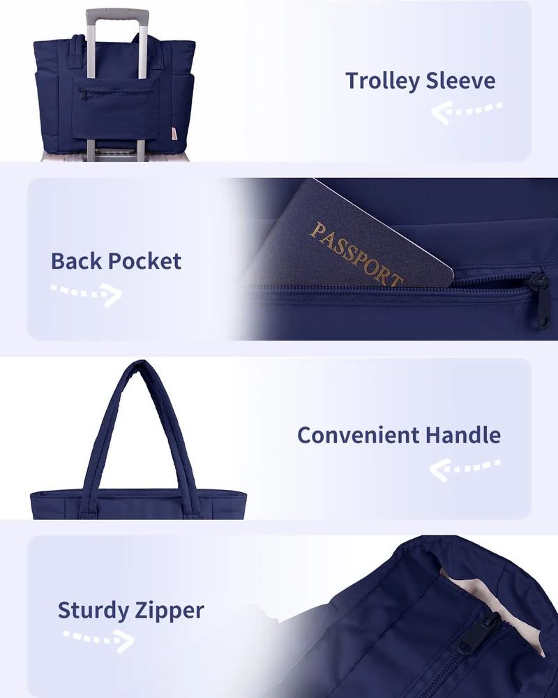 Elegant Everyday Tote Bag with Cup Holder and Secure Laptop Compartment