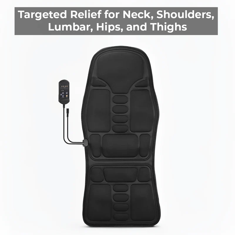 Relaxing Heated Massage Pillow for Chairs and Cars