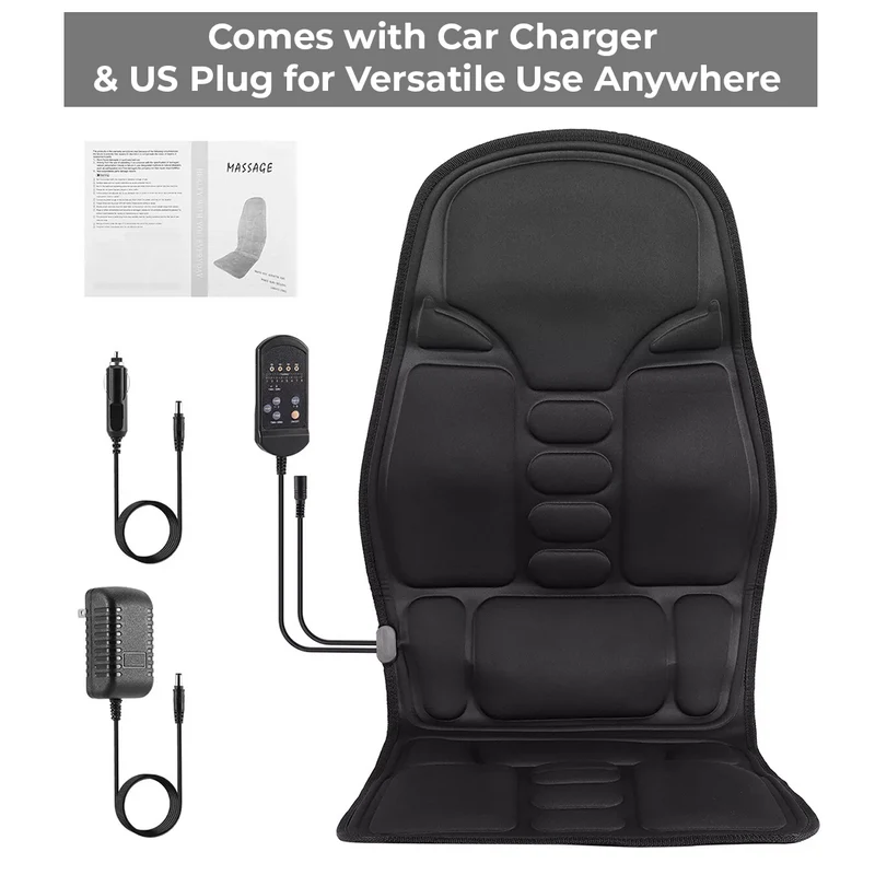Relaxing Heated Massage Pillow for Chairs and Cars