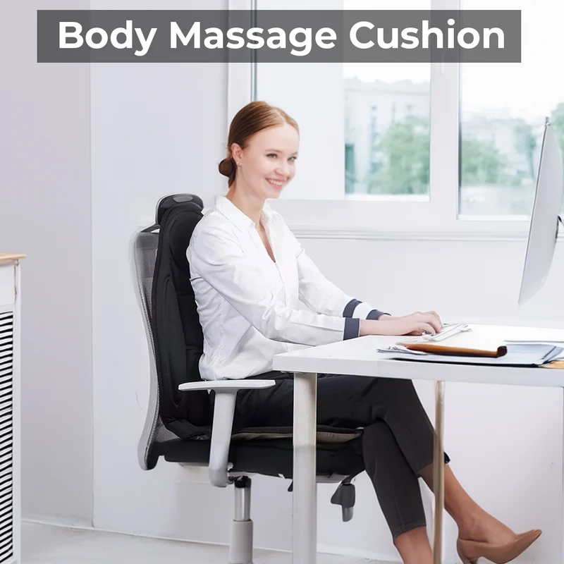Relaxing Heated Massage Pillow for Chairs and Cars