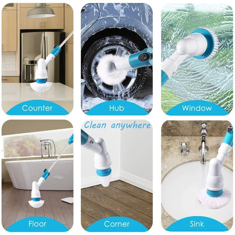 Versatile Electric Rotating Floor Brush - Powerful Turbo Vacuum