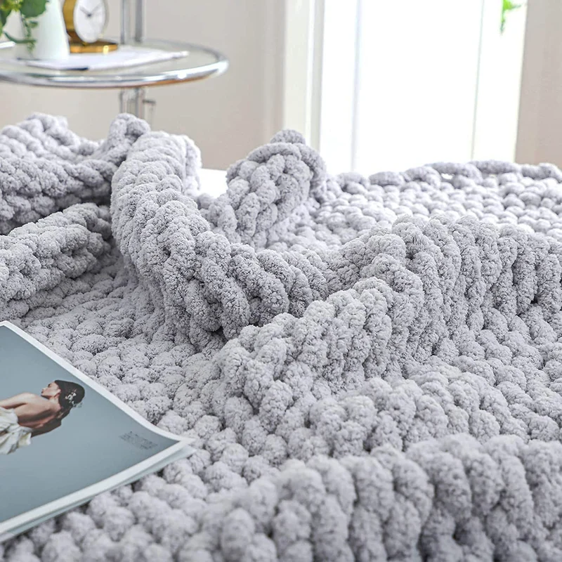Soft Thick Woven Throw for Sofa and Bed