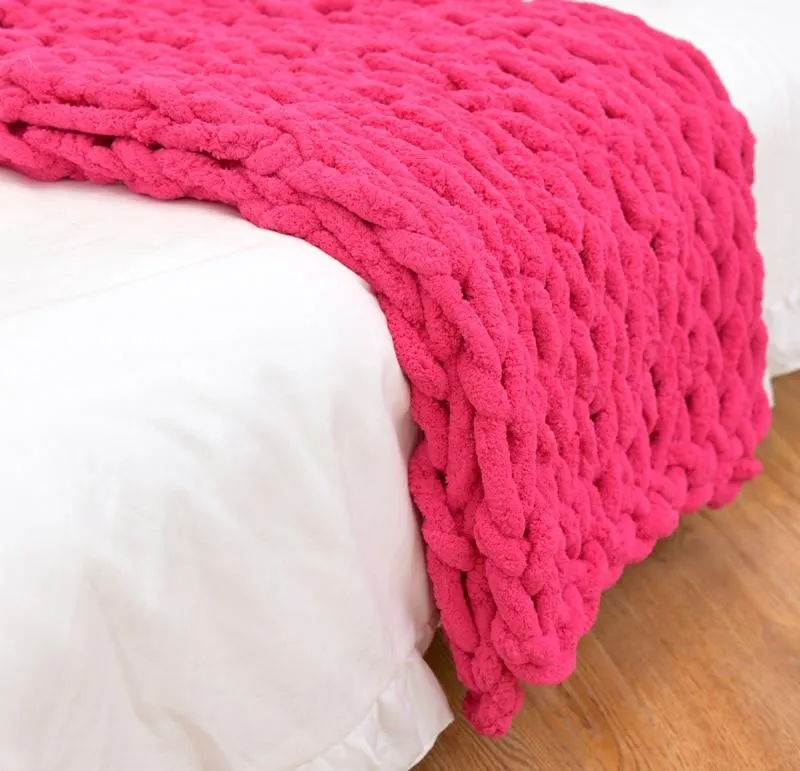 Soft Thick Woven Throw for Sofa and Bed