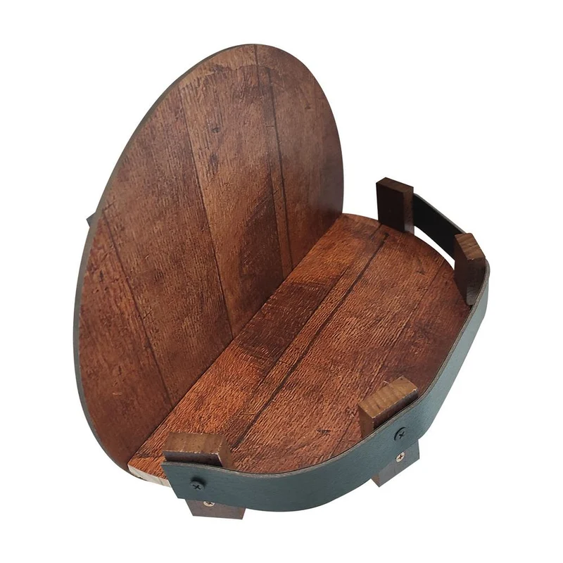 Bourbon Barrel Wall Shelf – Rustic Accent for Home Bar