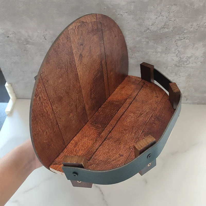 Bourbon Barrel Wall Shelf – Rustic Accent for Home Bar