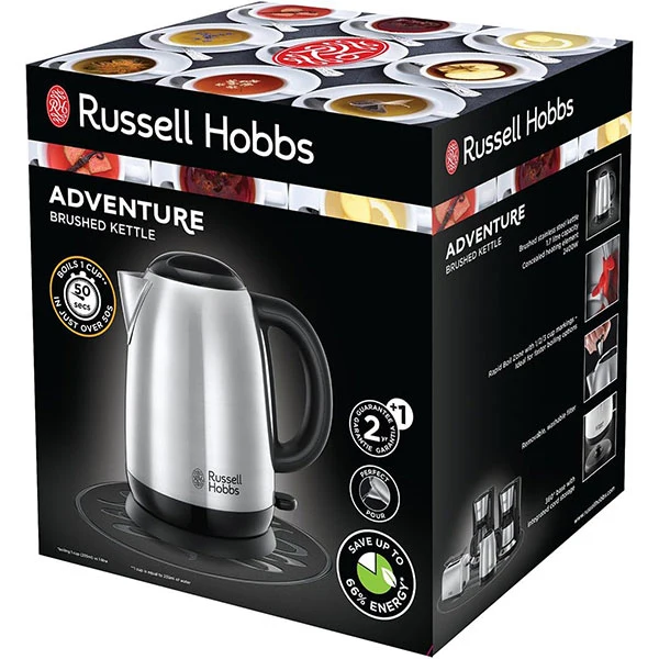 Bollitore Adventure 1,7lt 2400w Inox Russel Hobbs